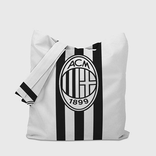 Сумка-шоппер AC Milan: Black & White / 3D-принт – фото 1