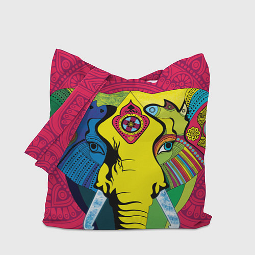 Сумка-шоппер Индийский слон / 3D-принт – фото 1