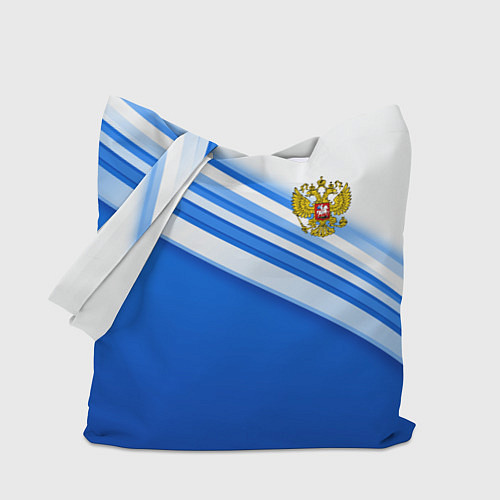 Сумка-шоппер Россия: голубая волна / 3D-принт – фото 1