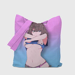 Сумка-шопер Ahegao Girl, цвет: 3D-принт