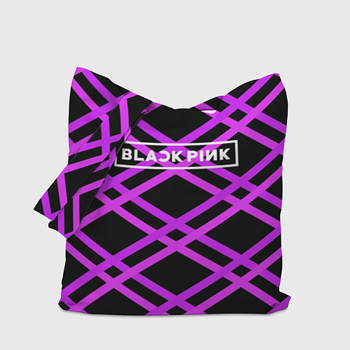 Сумка-шоппер Black Pink: Neon Lines / 3D-принт – фото 1