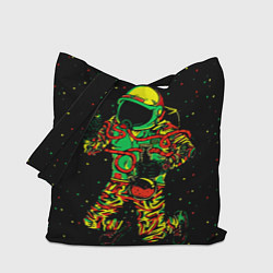 Сумка-шопер Космонавт с кальяном, цвет: 3D-принт