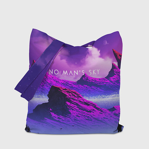 Сумка-шоппер No Man's Sky: Neon Mountains / 3D-принт – фото 1