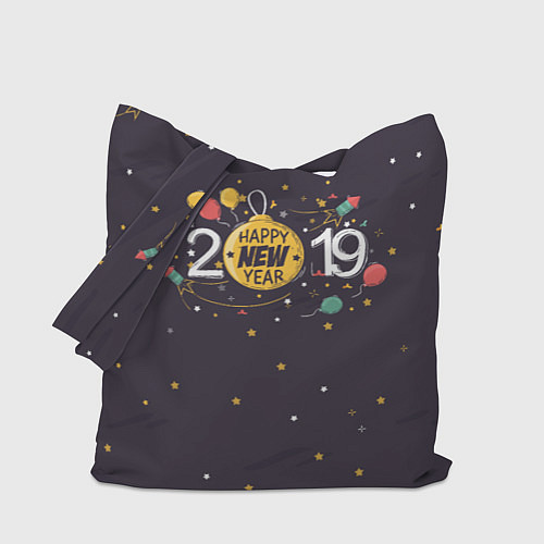 Сумка-шоппер 2019 New Year / 3D-принт – фото 1
