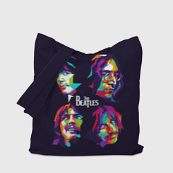 Сумка-шопер The Beatles: Art Faces, цвет: 3D-принт