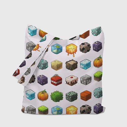 Сумка-шоппер Minecraft Cubes / 3D-принт – фото 1