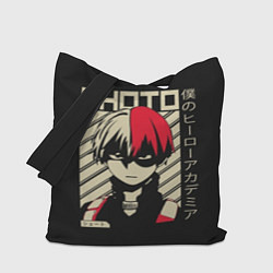 Сумка-шопер My Hero Academia красные волосы, цвет: 3D-принт