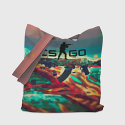 Сумка-шопер CS GO logo abstract, цвет: 3D-принт