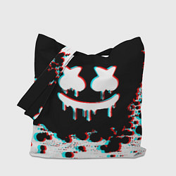 Сумка-шопер MARSHMELLO GLITCH, цвет: 3D-принт