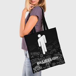 Сумка-шопер Billie Eilish: Black Manikin, цвет: 3D-принт — фото 2
