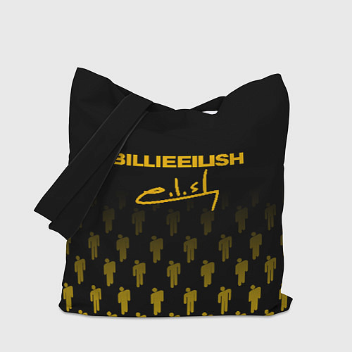 Сумка-шоппер Billie Eilish: Yellow & Black Autograph / 3D-принт – фото 1