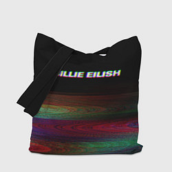 Сумка-шопер BILLIE EILISH: Black Glitch, цвет: 3D-принт
