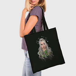Сумка-шопер Billie Eilish Black Art, цвет: 3D-принт — фото 2