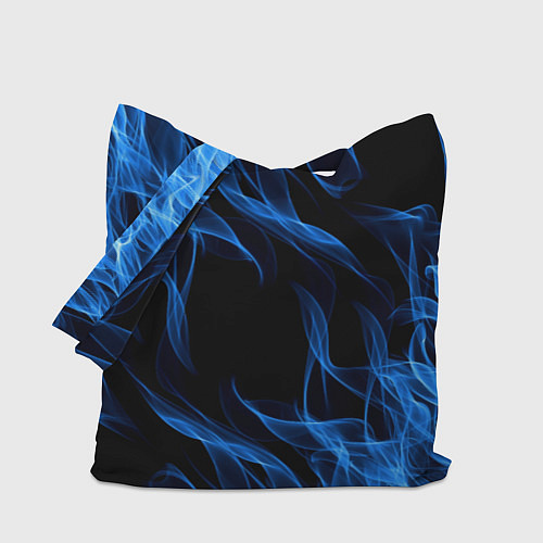 Сумка-шоппер BLUE FIRE FLAME / 3D-принт – фото 1