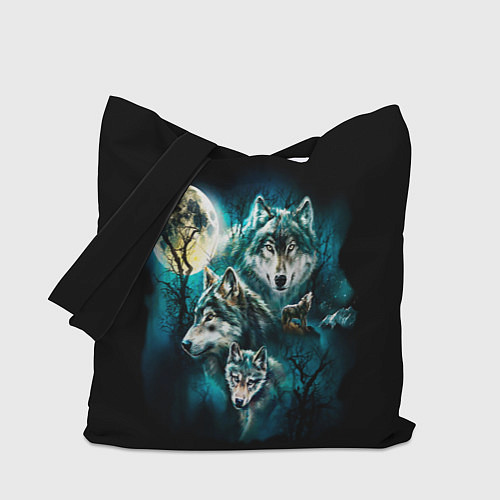 Сумка-шоппер ВОЛКИ / 3D-принт – фото 1