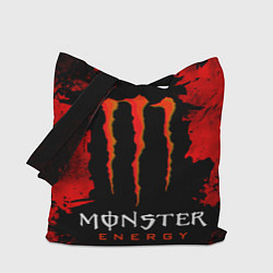 Сумка-шоппер Red grunge monster energy
