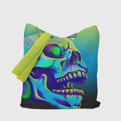 Сумка-шопер Neon skull, цвет: 3D-принт