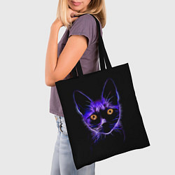 Сумка-шопер Дикая кошка, цвет: 3D-принт — фото 2