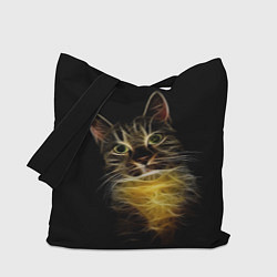 Сумка-шопер Дымчато-световой кот, цвет: 3D-принт