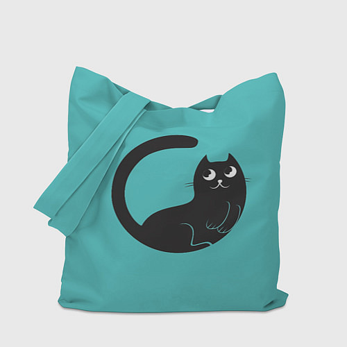 Сумка-шоппер Чёрный котя / 3D-принт – фото 1