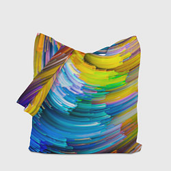 Сумка-шопер Цветные полоски, цвет: 3D-принт