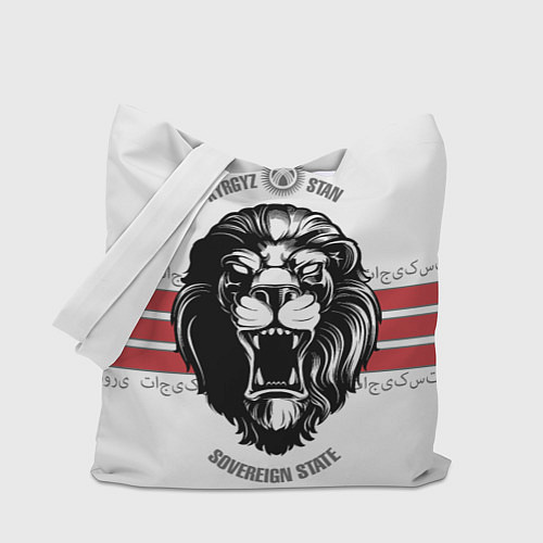 Сумка-шоппер Киргизия - суровый лев / 3D-принт – фото 1