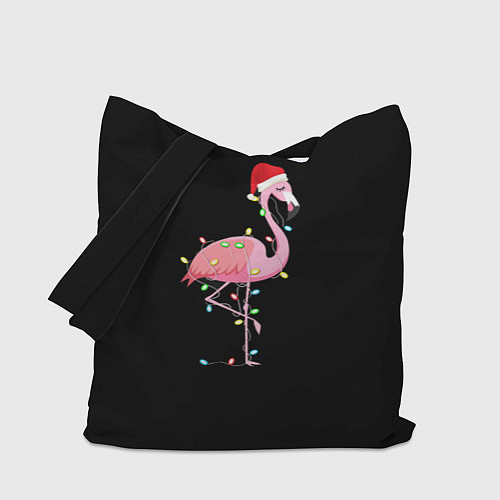 Сумка-шоппер Новогодний Фламинго / 3D-принт – фото 1