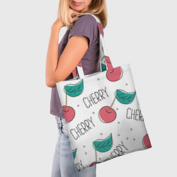 Сумка-шопер Вишенки Cherry, цвет: 3D-принт — фото 2