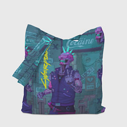 Сумка-шопер Cyberpunk 2077, цвет: 3D-принт