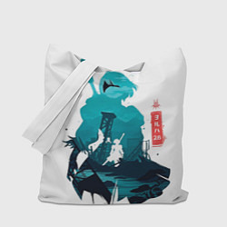 Сумка-шопер NIER AUTOMATA 2B, цвет: 3D-принт