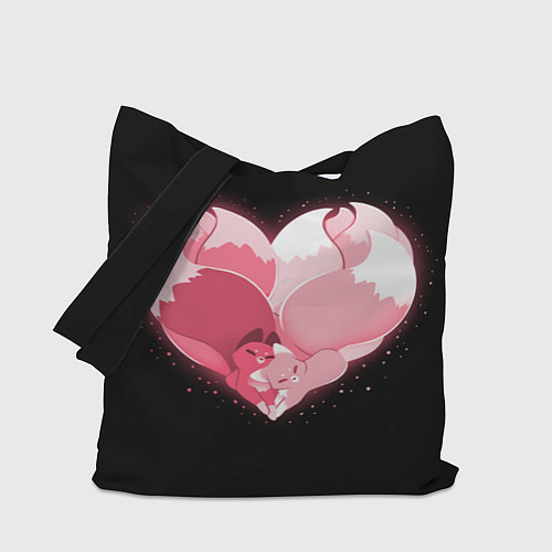 Сумка-шоппер Лисы в форме серца / 3D-принт – фото 1