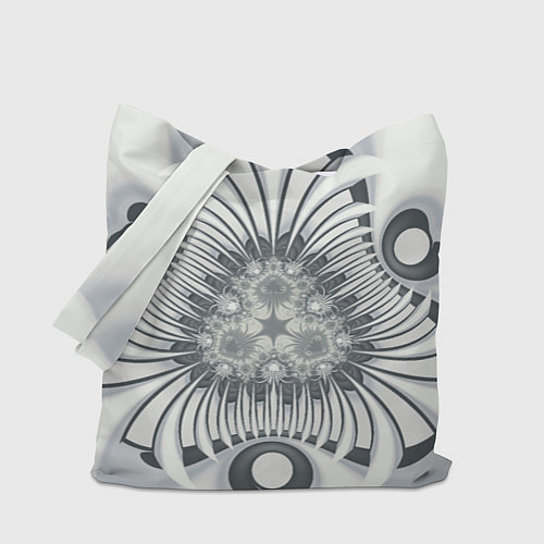 Сумка-шоппер Серая абстракция / 3D-принт – фото 1