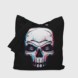 Сумка-шопер Glitch Skull, цвет: 3D-принт