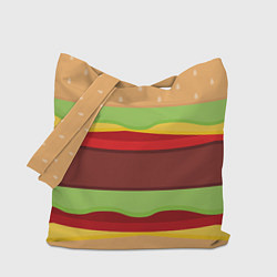 Сумка-шопер Бутерброд, цвет: 3D-принт