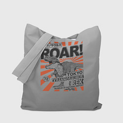 Сумка-шопер ROAR Tokyo T-rex, цвет: 3D-принт