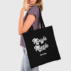 Сумка-шопер Magic Music Record White on Black, цвет: 3D-принт — фото 2