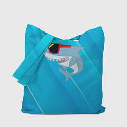 Сумка-шопер Акула в очках, цвет: 3D-принт