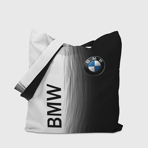 Сумка-шоппер Black and White BMW / 3D-принт – фото 1