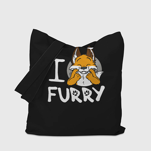 Сумка-шоппер I love furry / 3D-принт – фото 1