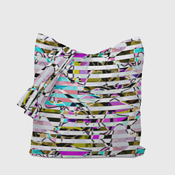 Сумка-шопер Полосатый абстрактный узор, цвет: 3D-принт