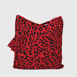 Сумка-шоппер Леопард Красный