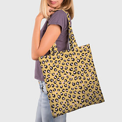 Сумка-шопер Желтый леопардовый принт, цвет: 3D-принт — фото 2
