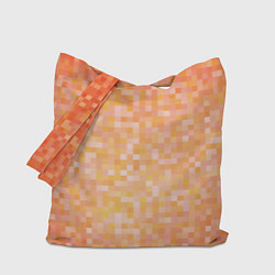 Сумка-шоппер Оранжевая пиксель абстракция
