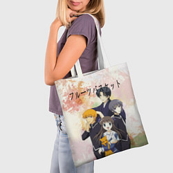 Сумка-шопер Корзинка фруктов персонажи, цвет: 3D-принт — фото 2