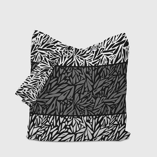 Сумка-шоппер Абстрактный черно-белый узор / 3D-принт – фото 1