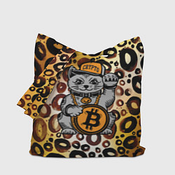 Сумка-шопер BitCoin кот, цвет: 3D-принт