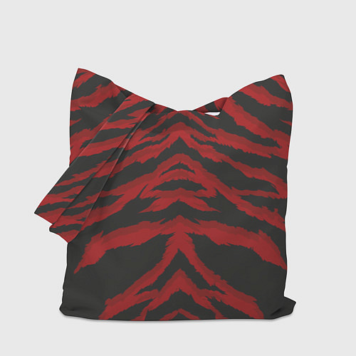 Сумка-шоппер Красная шкура тигра / 3D-принт – фото 1