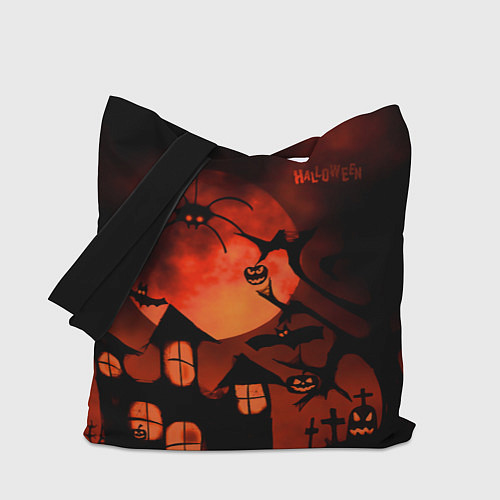 Сумка-шоппер Красная луна на Хэллоуин / 3D-принт – фото 1