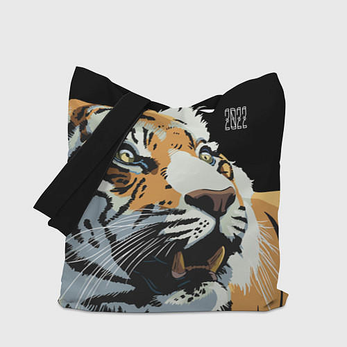 Сумка-шоппер Тигр перед атакой / 3D-принт – фото 1