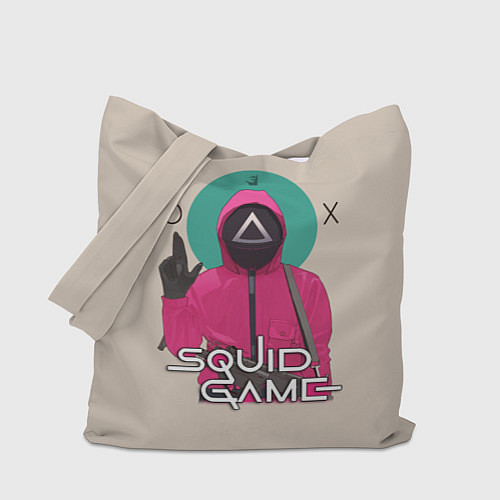 Сумка-шоппер Squid game - Игра в кальмара треугольник / 3D-принт – фото 1